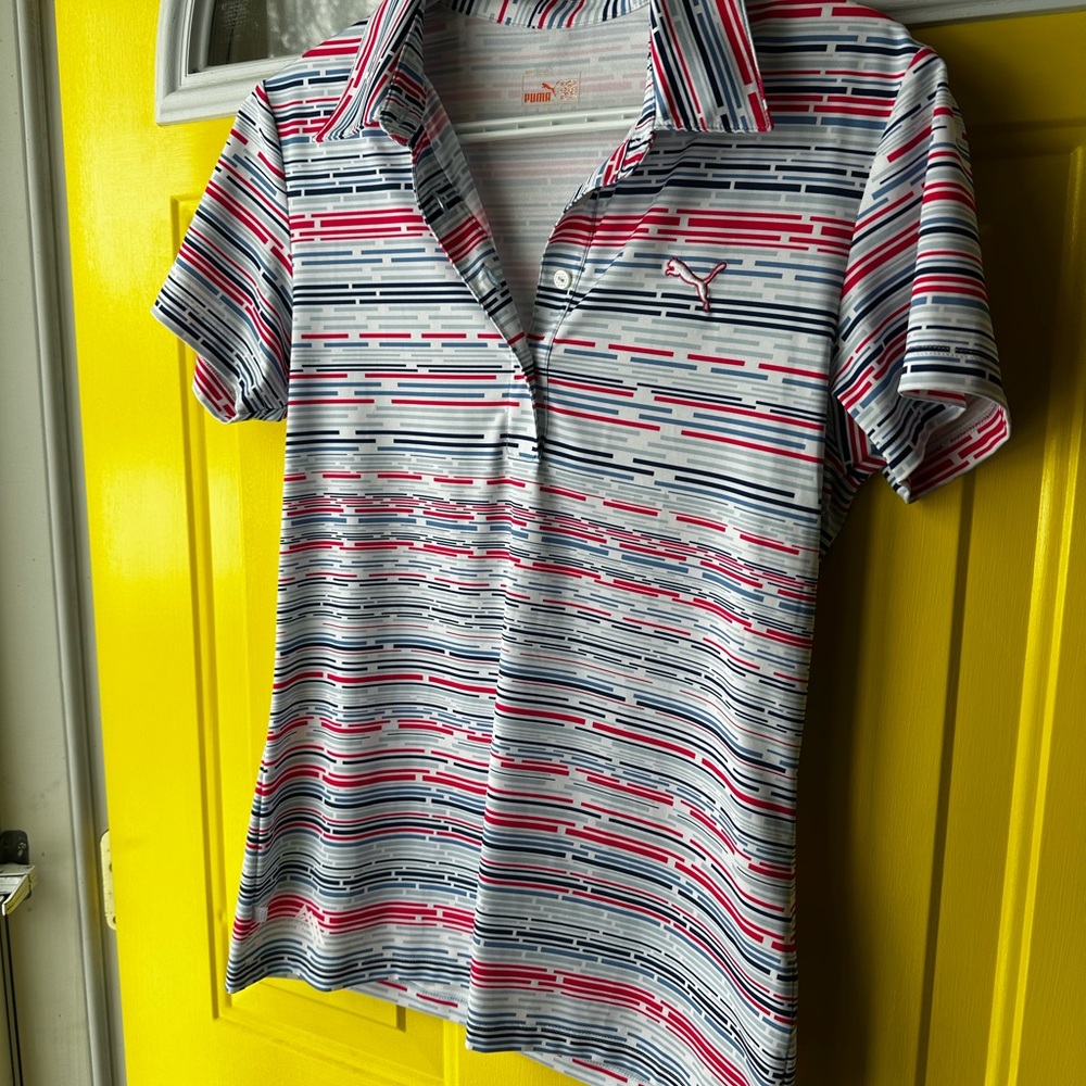 Puma Light Weight Striped Polo ⛳️